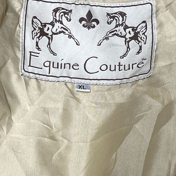 Equine Couture Natasha Black Micro Suede Quilted Stable Riding Jacket Sz XL - Picture 8 of 9